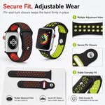 Bộ 5 dây đồng hồ thể thao silicone hai màu xDfind, dành cho Apple Watch 42 / 44 / 45 / 46 / 49mm, dành cho Apple Watch 38 / 40 / 41 / S11 42mm