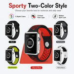 Bộ 5 dây đồng hồ thể thao silicone hai màu xDfind, dành cho Apple Watch 42 / 44 / 45 / 46 / 49mm, dành cho Apple Watch 38 / 40 / 41 / S11 42mm