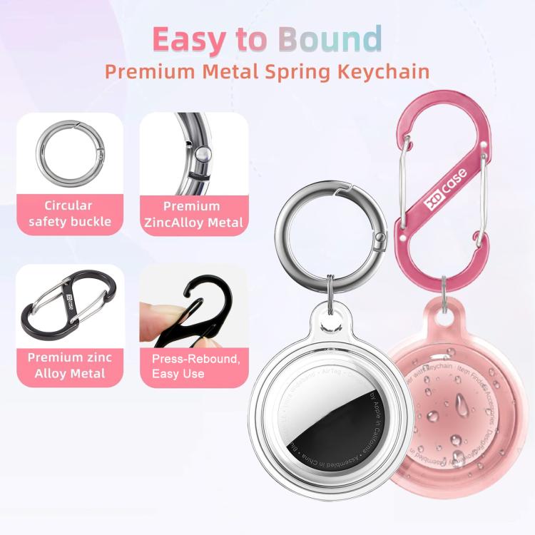 Bộ 2 ốp bảo vệ TPU chống nước full-cover XDcase kèm móc khóa, dành cho AirTag thế hệ 2 / thế hệ 1