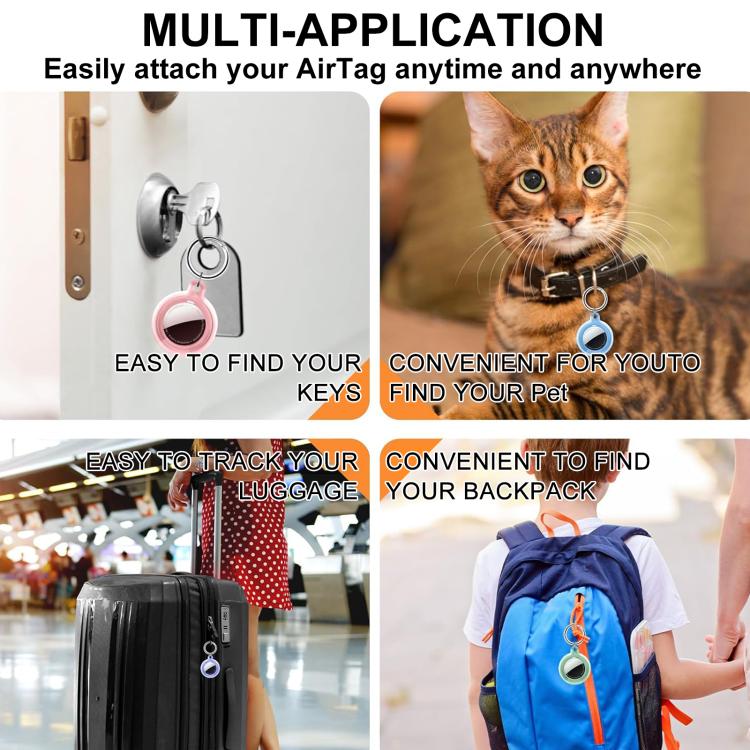 Bộ 2 ốp bảo vệ TPU chống nước full-cover XDcase kèm móc khóa, dành cho AirTag thế hệ 2 / thế hệ 1
