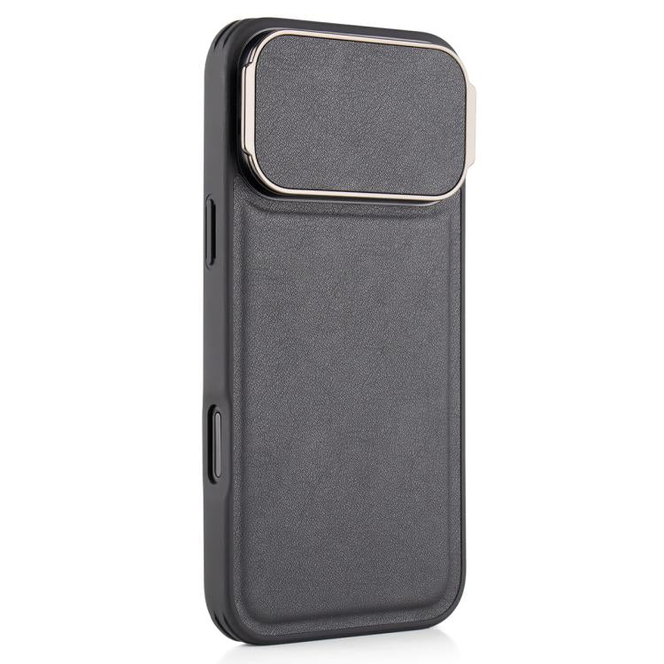 Ốp lưng điện thoại họa tiết da cừu vuông có giá đỡ ống kính, dành cho iPhone 17 Pro Max