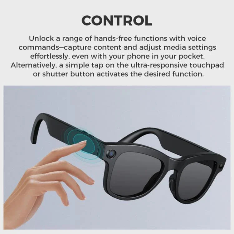 Kính mắt camera AI thông minh M01S 5MP hỗ trợ gọi thoại, quay video, truyền WiFi