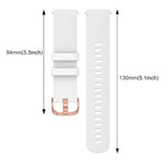 5 Pack For Garmin Vivoactive 5 / Venu / Forerunner 165 xDfind Rose Gold Buckle Silicone Sport Watch Band, 18mm, 20mm, 22mm