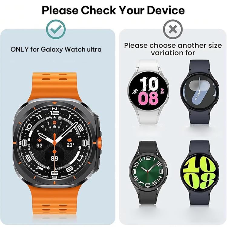 Ốp đồng hồ khung vảy xDfind PC rỗng, Dành cho Samsung Galaxy Watch Ultra / Ultra 2025
