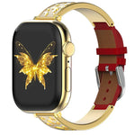 Dây đồng hồ da thật kết hợp thép không gỉ khóa bướm xDfind, dành cho Apple Watch 42 / 44 / 45 / 46 / 49mm, dành cho Apple Watch 38 / 40 / 41 / S11 42mm