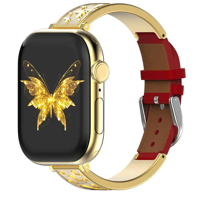 Dây đồng hồ da thật kết hợp thép không gỉ khóa bướm xDfind, dành cho Apple Watch 42 / 44 / 45 / 46 / 49mm, dành cho Apple Watch 38 / 40 / 41 / S11 42mm
