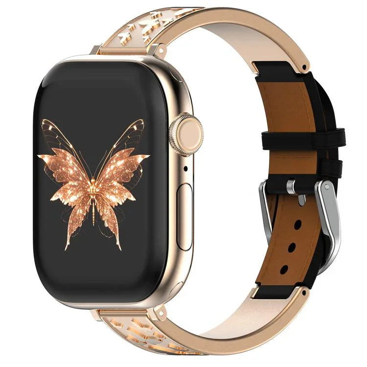Dây đồng hồ da thật kết hợp thép không gỉ khóa bướm xDfind, dành cho Apple Watch 42 / 44 / 45 / 46 / 49mm, dành cho Apple Watch 38 / 40 / 41 / S11 42mm