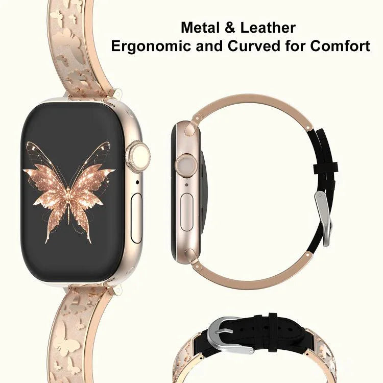 Dây đồng hồ da thật kết hợp thép không gỉ khóa bướm xDfind, dành cho Apple Watch 42 / 44 / 45 / 46 / 49mm, dành cho Apple Watch 38 / 40 / 41 / S11 42mm