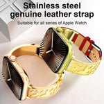 Dây đồng hồ da thật kết hợp thép không gỉ khóa bướm xDfind, dành cho Apple Watch 42 / 44 / 45 / 46 / 49mm, dành cho Apple Watch 38 / 40 / 41 / S11 42mm