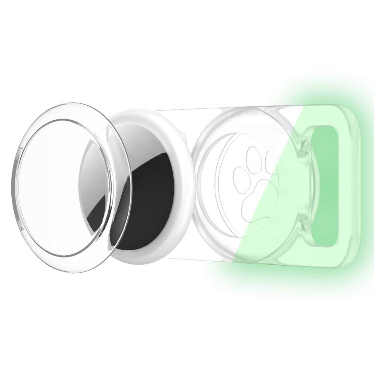 Ốp bảo vệ trong suốt bằng silicone cho vòng cổ thú cưng xDfind, dành cho AirTag thế hệ 2 / AirTag thế hệ 1