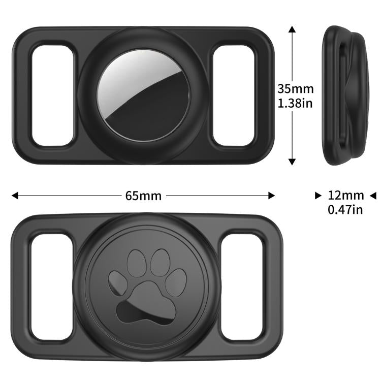 Ốp bảo vệ trong suốt bằng silicone cho vòng cổ thú cưng xDfind, dành cho AirTag thế hệ 2 / AirTag thế hệ 1