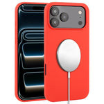 Ốp lưng điện thoại MagSafe silicone lỏng phủ toàn bộ, dành cho iPhone 17 Pro Max, iPhone 17 Pro, iPhone 17, iPhone Air