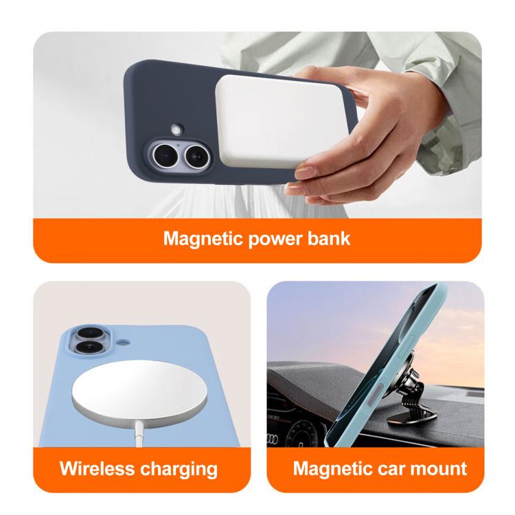 Ốp lưng điện thoại MagSafe silicone lỏng phủ toàn bộ, dành cho iPhone 17 Pro Max, iPhone 17 Pro, iPhone 17, iPhone Air