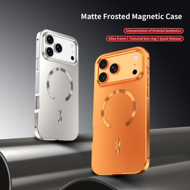 Ốp lưng điện thoại hợp kim MagSafe chắn từ mờ, dành cho iPhone 17 Pro Max, iPhone 17 Pro, iPhone 17, iPhone Air, iPhone 16 Pro Max, iPhone 16 Pro, iPhone 15 Pro Max, iPhone 15 Pro