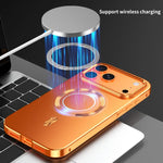 Ốp lưng điện thoại hợp kim MagSafe chắn từ mờ, dành cho iPhone 17 Pro Max, iPhone 17 Pro, iPhone 17, iPhone Air, iPhone 16 Pro Max, iPhone 16 Pro, iPhone 15 Pro Max, iPhone 15 Pro