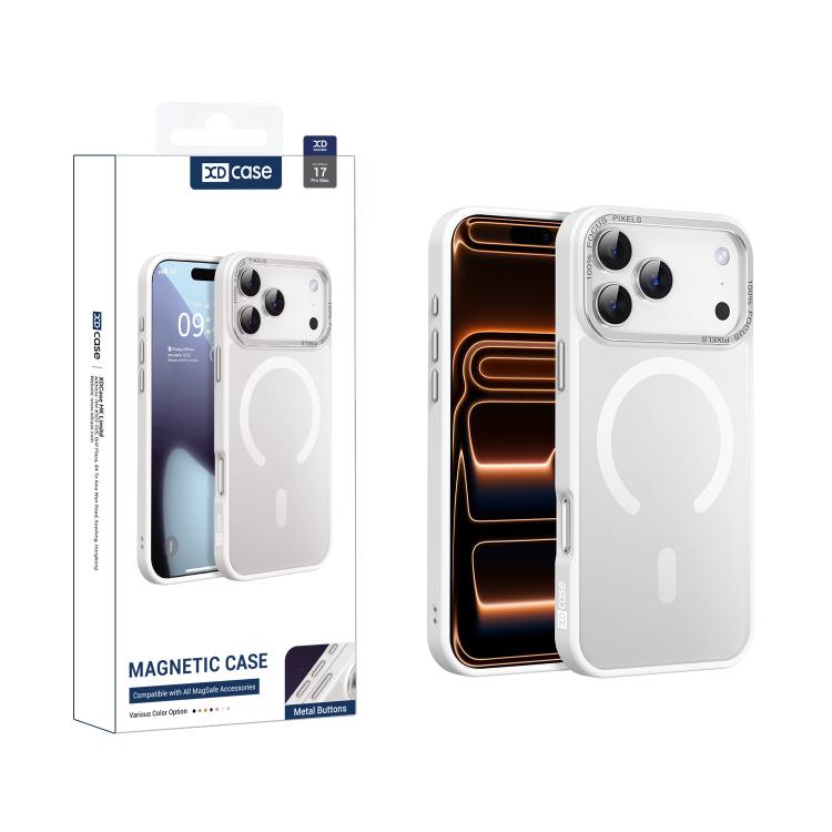 XDcase Metal Lens Frame Skin Feel Magnetic Phone Case, For iPhone 18, For iPhone 18 Pro, For iPhone 18 Pro Max, For iPhone 17 Pro Max, For iPhone 17 Pro, For iPhone 17
