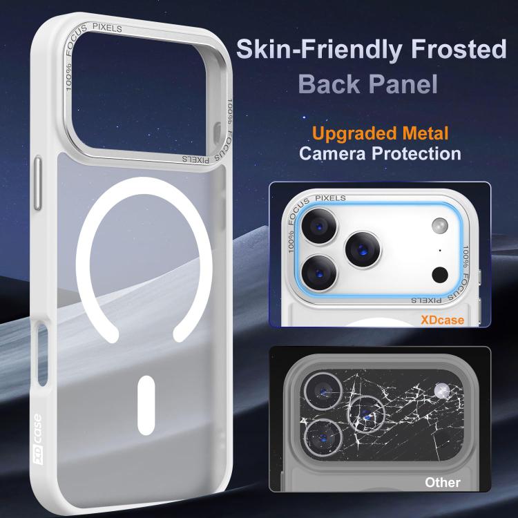 Ốp lưng điện thoại khung ống kính kim loại XDcase cảm giác da, có nam châm, dành cho iPhone 17 Pro Max, iPhone 17 Pro, iPhone 17