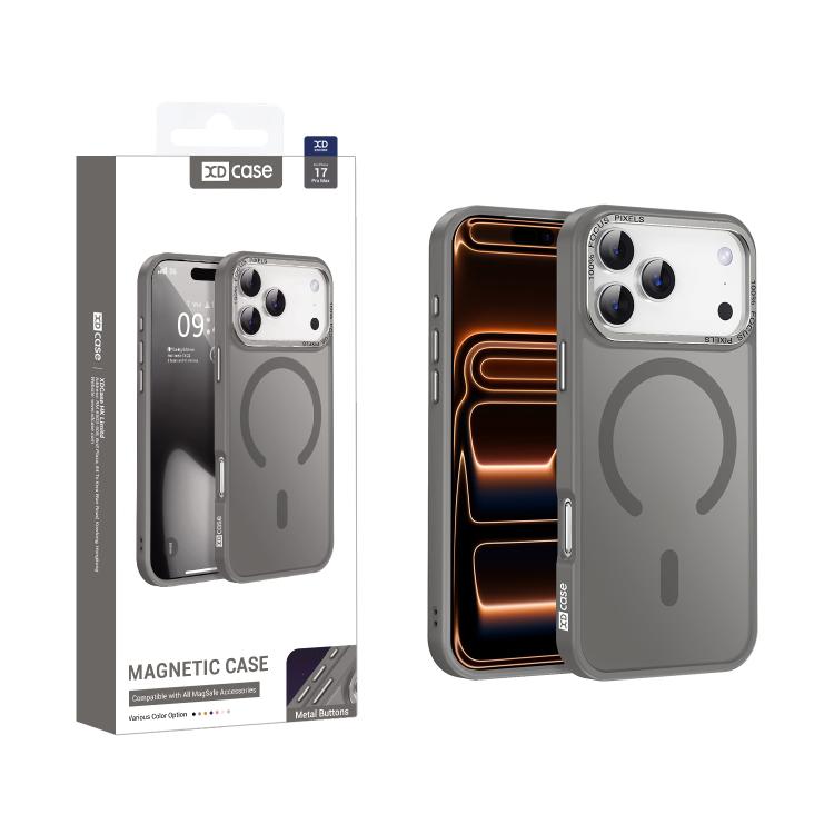 XDcase Metal Lens Frame Skin Feel Magnetic Phone Case, For iPhone 18, For iPhone 18 Pro, For iPhone 18 Pro Max, For iPhone 17 Pro Max, For iPhone 17 Pro, For iPhone 17