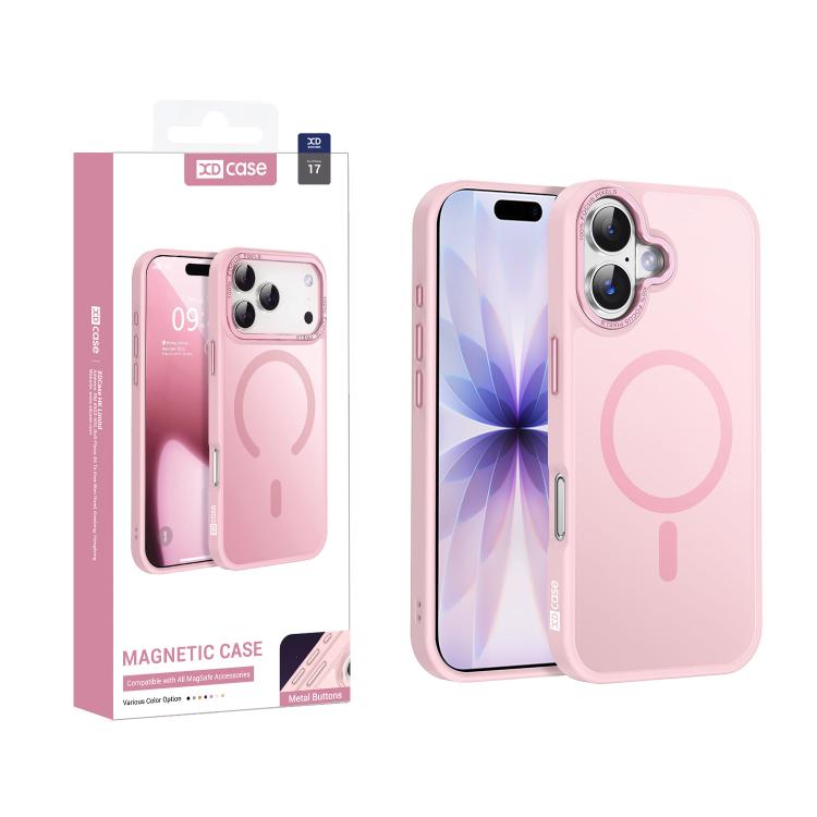 XDcase Metal Lens Frame Skin Feel Magnetic Phone Case, For iPhone 18, For iPhone 18 Pro, For iPhone 18 Pro Max, For iPhone 17 Pro Max, For iPhone 17 Pro, For iPhone 17