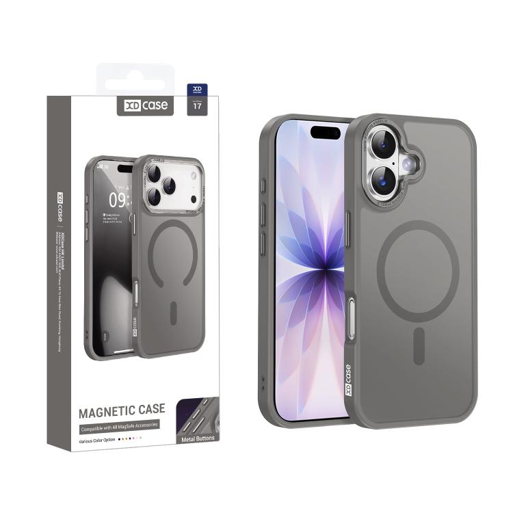 Ốp lưng điện thoại khung ống kính kim loại XDcase cảm giác da, có nam châm, dành cho iPhone 17 Pro Max, iPhone 17 Pro, iPhone 17