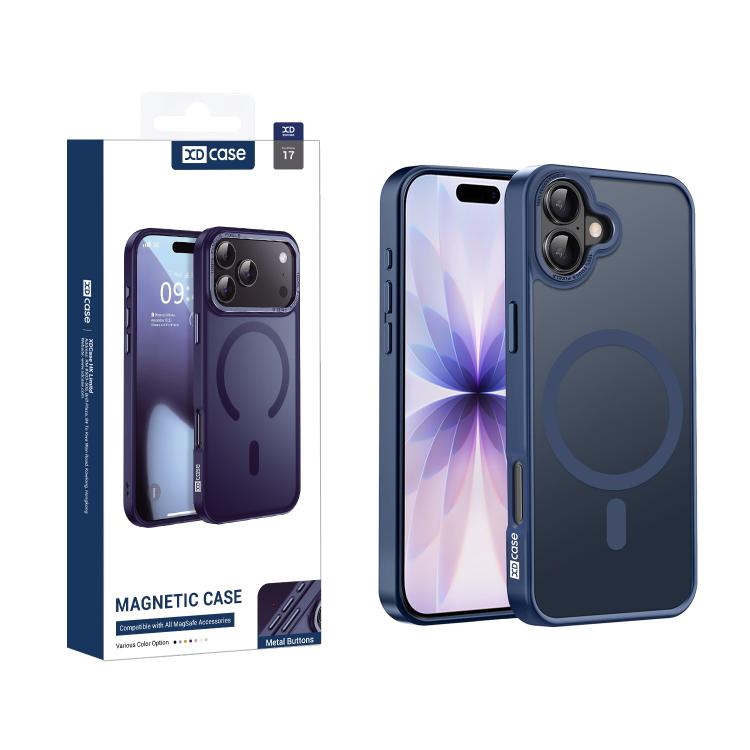 Ốp lưng điện thoại khung ống kính kim loại XDcase cảm giác da, có nam châm, dành cho iPhone 17 Pro Max, iPhone 17 Pro, iPhone 17