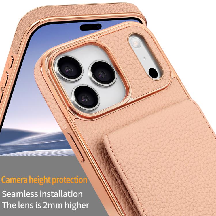 Ốp lưng điện thoại ví PU họa tiết vân quả vải VIETAO có dây đeo, dành cho iPhone 17 Pro Max, iPhone 17 Pro