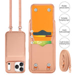 Ốp lưng điện thoại ví PU họa tiết vân quả vải VIETAO có dây đeo, dành cho iPhone 17 Pro Max, iPhone 17 Pro