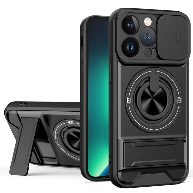 Lens Sliding Window Multifunctional Magnetic Shockproof Phone Case, For iPhone 13 Pro Max, For iPhone 13 Pro, For iPhone 12 Pro Max, For iPhone 11 Pro Max, For iPhone 11