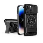 Ốp điện thoại chống sốc nam châm đa chức năng với cửa trượt ống kính, dành cho iPhone 13 Pro Max, dành cho iPhone 13 Pro, dành cho iPhone 12 Pro Max, dành cho iPhone 11 Pro Max, dành cho iPhone 11