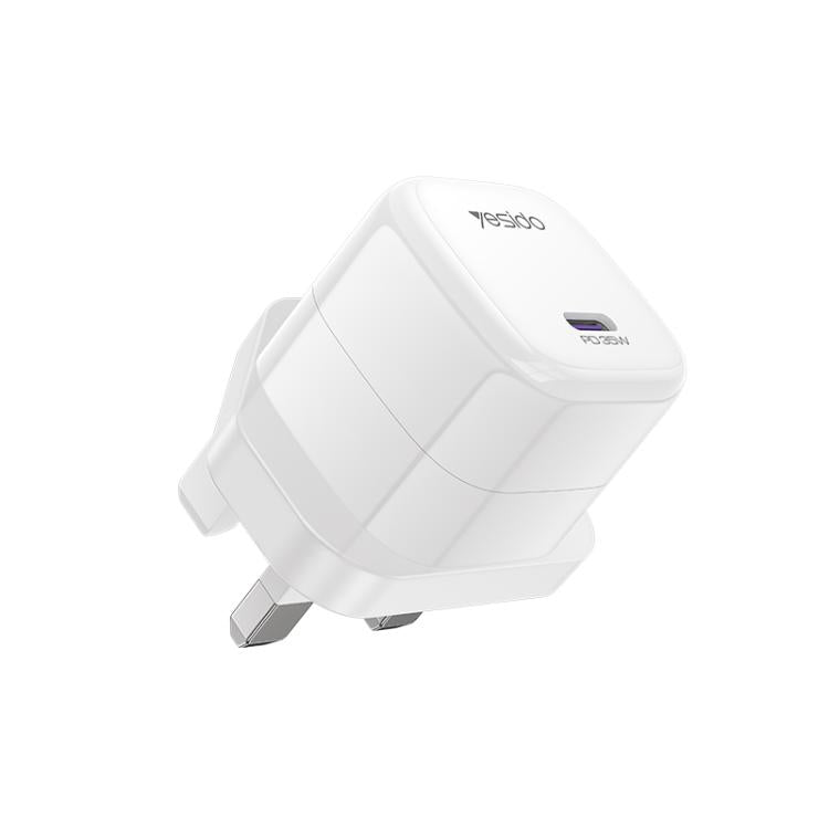 Bộ sạc nhanh mini viên đá Yesido YC149 PD 35W Type-C, phích cắm UK