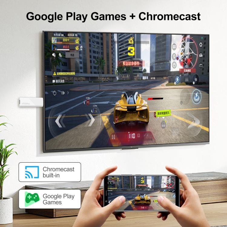 H96 Max H313 Android 14 Mini TV Stick HD kèm điều khiển từ xa, ARM Cortex-A53 Quad Core, 2GB+16GB, 2GB+8GB