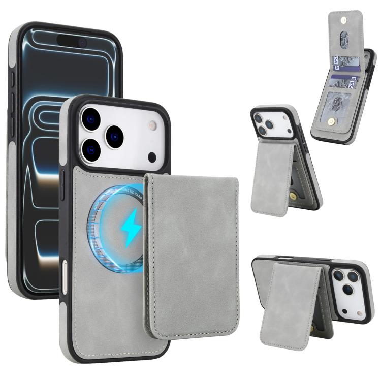 Ốp lưng điện thoại ví nam châm giả da cổ điển YM030, dành cho iPhone 17 Pro Max, dành cho iPhone 17 Pro