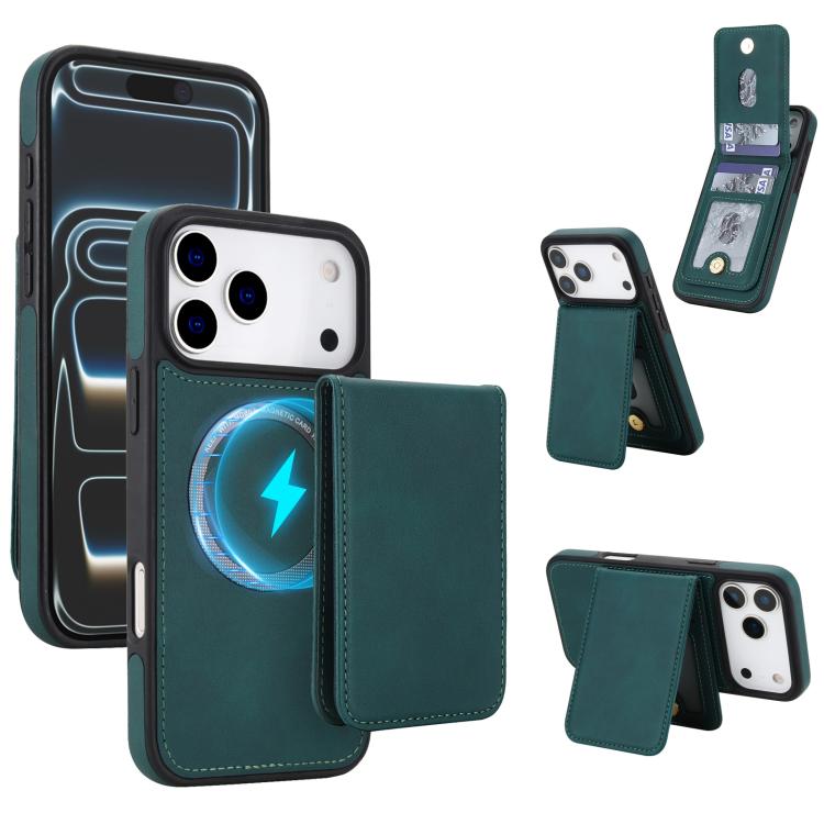Ốp lưng điện thoại ví nam châm giả da cổ điển YM030, dành cho iPhone 17 Pro Max, dành cho iPhone 17 Pro