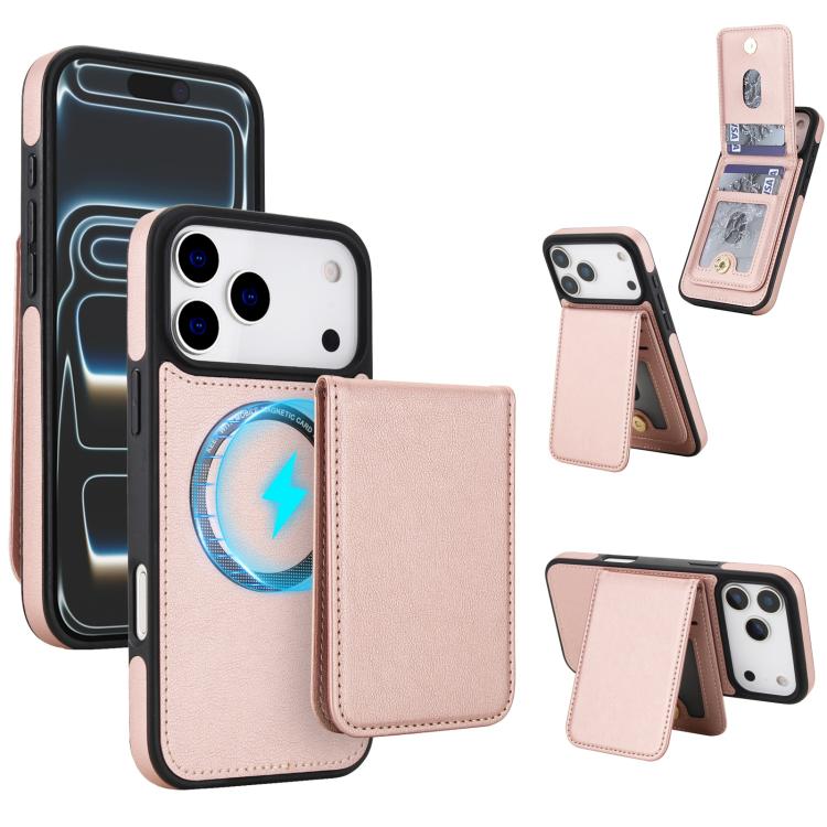 Ốp lưng điện thoại ví nam châm giả da cổ điển YM030, dành cho iPhone 17 Pro Max, dành cho iPhone 17 Pro