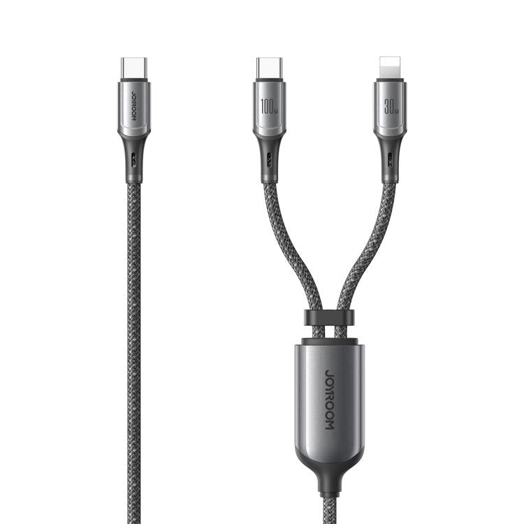 Cáp dữ liệu sạc nhanh 2 trong 1 JOYROOM S-A57 RapidX Series 100W USB-C / Type-C sang USB-C / Type-C, 8 Pin, 1.5m