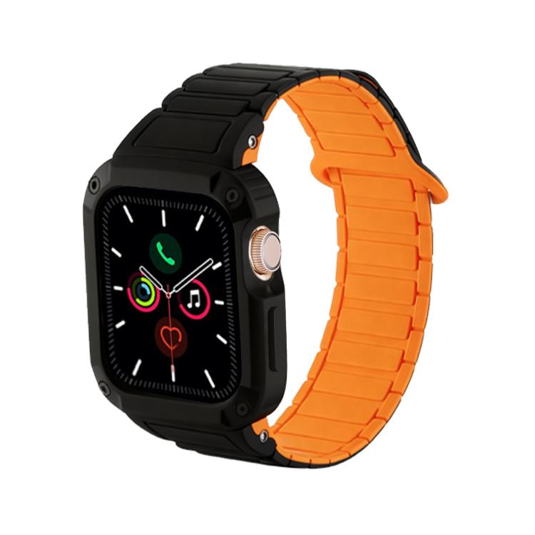 Dây đồng hồ silicone tích hợp TPU từ tính khóa ngược, dành cho Apple Watch 45mm / 44mm, dành cho Apple Watch 41mm / 40mm
