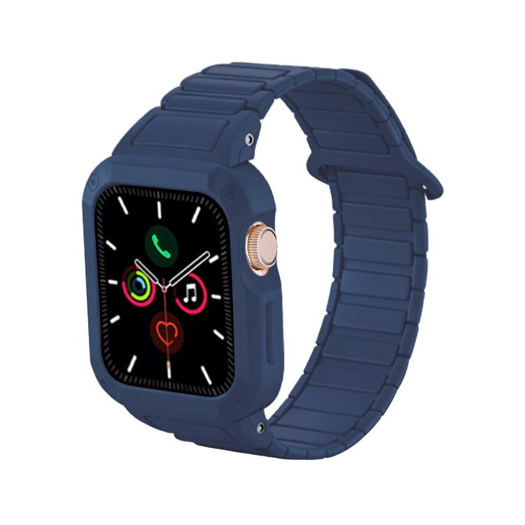 Dây đồng hồ silicone tích hợp TPU từ tính khóa ngược, dành cho Apple Watch 45mm / 44mm, dành cho Apple Watch 41mm / 40mm