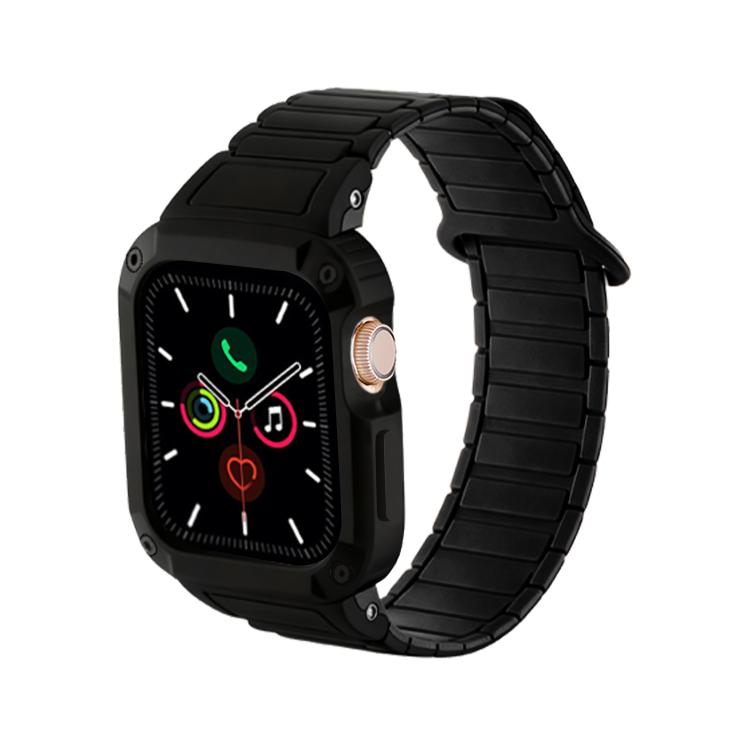 Dây đồng hồ silicone tích hợp TPU từ tính khóa ngược, dành cho Apple Watch 45mm / 44mm, dành cho Apple Watch 41mm / 40mm