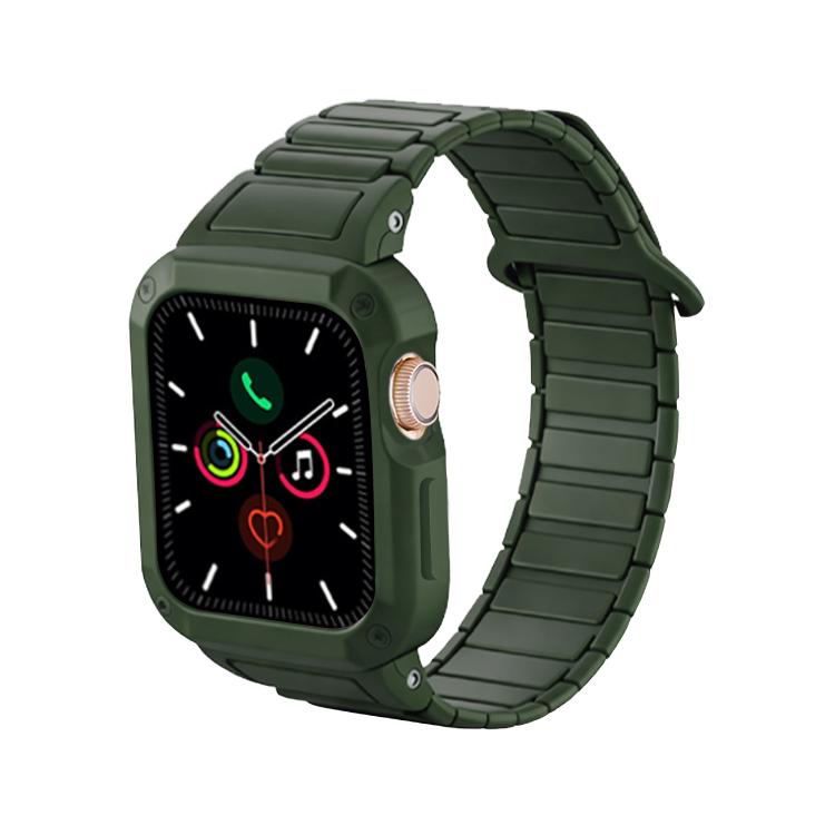 Dây đồng hồ silicone tích hợp TPU từ tính khóa ngược, dành cho Apple Watch 45mm / 44mm, dành cho Apple Watch 41mm / 40mm