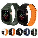 Dây đồng hồ silicone tích hợp TPU từ tính khóa ngược, dành cho Apple Watch 45mm / 44mm, dành cho Apple Watch 41mm / 40mm