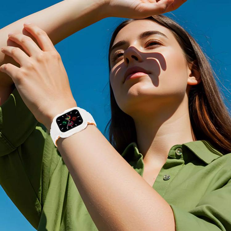 Dây đồng hồ silicone tích hợp TPU từ tính khóa ngược, dành cho Apple Watch 45mm / 44mm, dành cho Apple Watch 41mm / 40mm