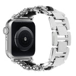 Dây đồng hồ kim loại da tổng hợp Diamond, dành cho Apple Watch 46mm / 49mm / 45mm / 44mm, dành cho Apple Watch 42mm / 41mm / 40mm / 38mm