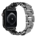 Dây đồng hồ kim loại da tổng hợp Diamond, dành cho Apple Watch 46mm / 49mm / 45mm / 44mm, dành cho Apple Watch 42mm / 41mm / 40mm / 38mm