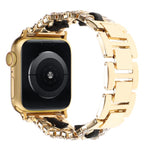 Dây đồng hồ kim loại da tổng hợp Diamond, dành cho Apple Watch 46mm / 49mm / 45mm / 44mm, dành cho Apple Watch 42mm / 41mm / 40mm / 38mm