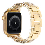 Dây đồng hồ kim loại da tổng hợp Diamond, dành cho Apple Watch 46mm / 49mm / 45mm / 44mm, dành cho Apple Watch 42mm / 41mm / 40mm / 38mm
