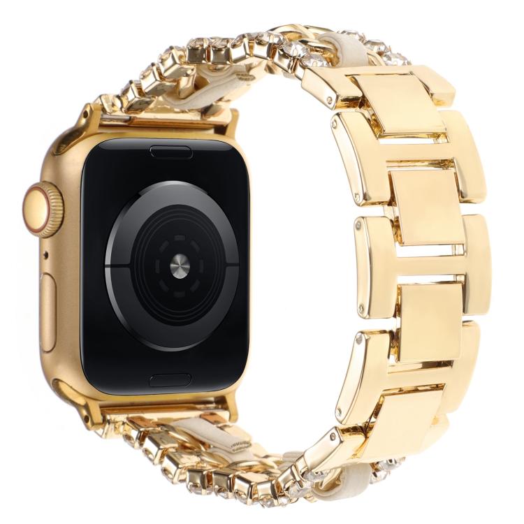 Dây đồng hồ kim loại da tổng hợp Diamond, dành cho Apple Watch 46mm / 49mm / 45mm / 44mm, dành cho Apple Watch 42mm / 41mm / 40mm / 38mm