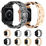 Dây đồng hồ kim loại da tổng hợp Diamond, dành cho Apple Watch 46mm / 49mm / 45mm / 44mm, dành cho Apple Watch 42mm / 41mm / 40mm / 38mm