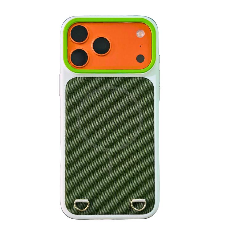 Ốp lưng điện thoại nam châm PC cảm giác da + vải công nghệ, dành cho iPhone 17 Pro Max, dành cho iPhone 17 Pro