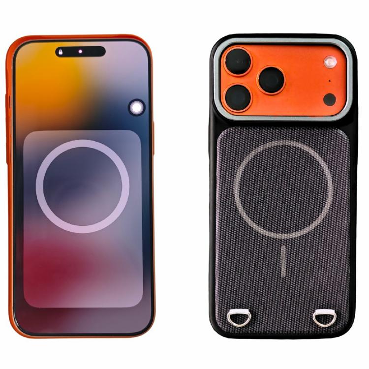 Ốp lưng điện thoại nam châm PC cảm giác da + vải công nghệ, dành cho iPhone 17 Pro Max, dành cho iPhone 17 Pro