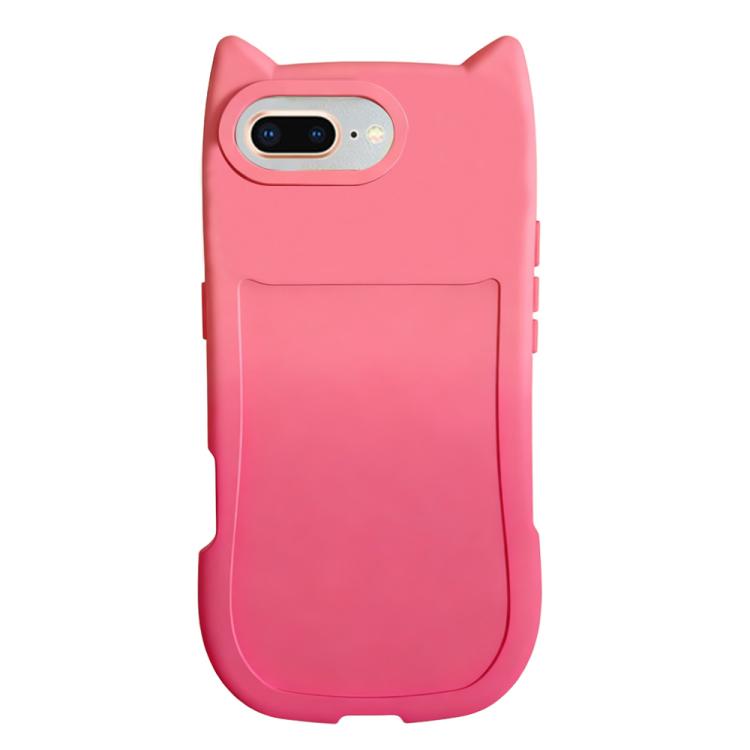 Gradient Cat Ear Design TPU Phone Case, For iPhone 7 Plus/8 Plus